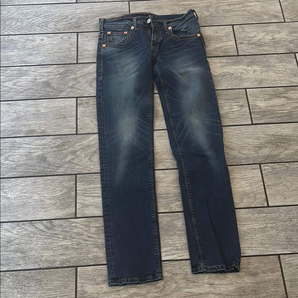 Men's Dark Blue Slim Jeans